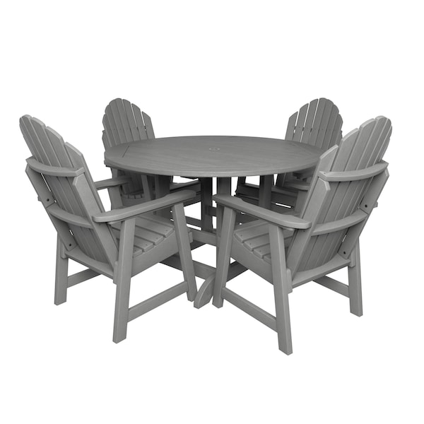 Highwood Usa Hamilton 5pc Round Outdoor Patio Furniture Dining Set AD-DNA48-CGE - main